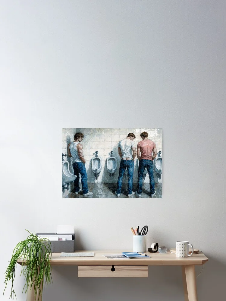 Poster of gay cruising art, a provocative addition to any space.