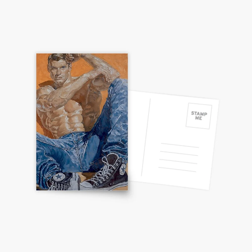 Deep Blue Resolve artwork printed on a postcard